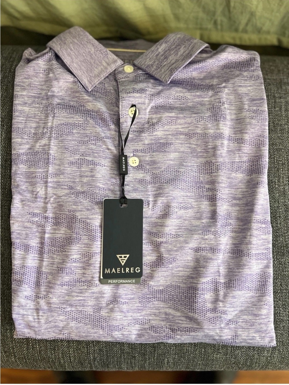 Maelreg Men's Lavender Performance Polo